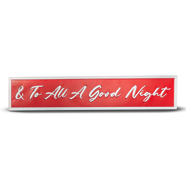 TAG Enameled Sign, Good Night  - Red (G15479)