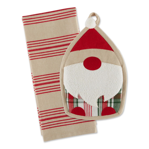 Design Imports India Potholder Gift Set, Winter Gnome