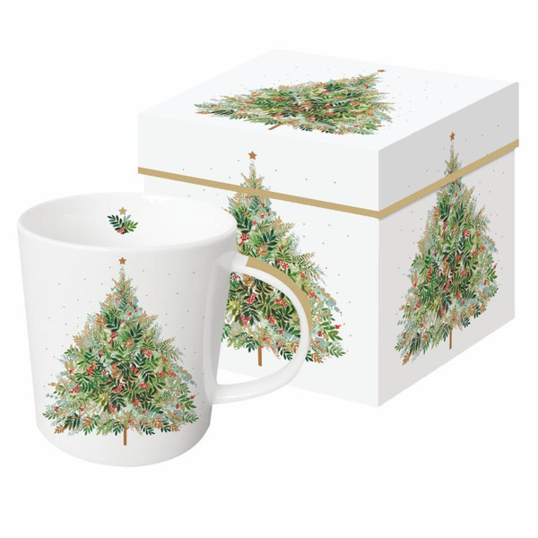 Paperproducts Design Gift-Boxed Mug, Christmas Hill Tree (604265)