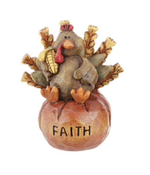 Ganz Mini Turkey Shelfsitter, Faith (ER18640B)