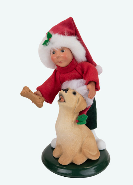 Byers' Choice Caroler, Toddler With Dog (1828)