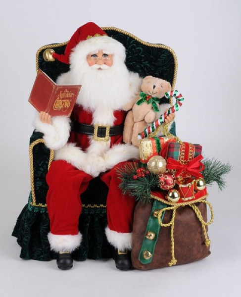Karen Didion Small Night Before Christmas Santa in a Chair Figurine (SC-58)