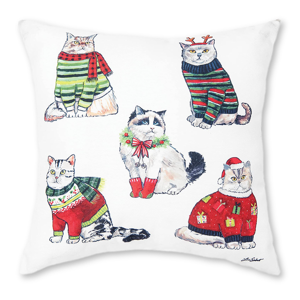 C&F Home Pillow, Cat Christmas (C851452556C)