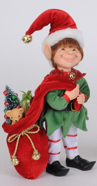 Karen Didion Santa's Helpers Elf with Sack, CC09-12(SACK)