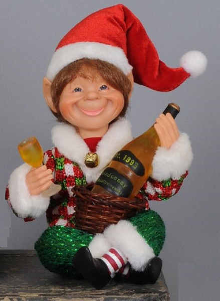 Karen Didion Wine Elf  with Basket, CC09-05(BASKET)