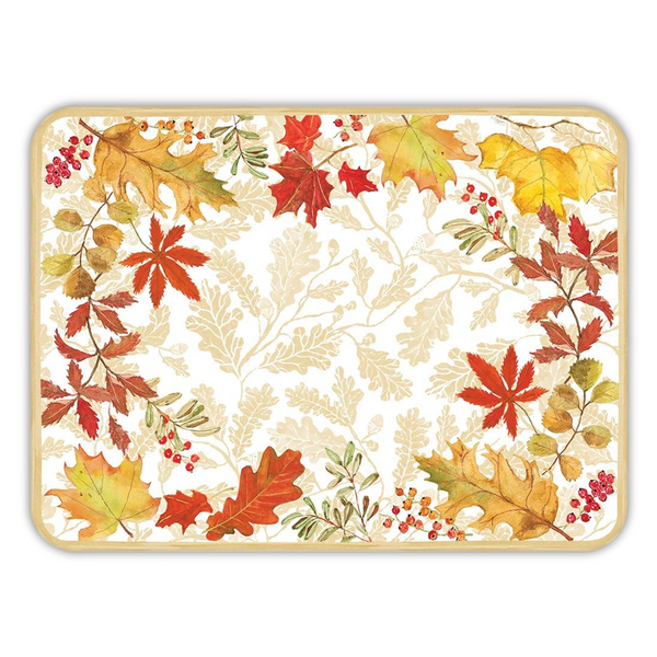 Caspari Rectangular Paper Placemats, Autumn Leaves (1204PPREC)