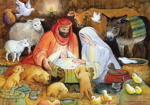 Vermont Christmas Company Advent Calendar, Adoring Animals (BB848)