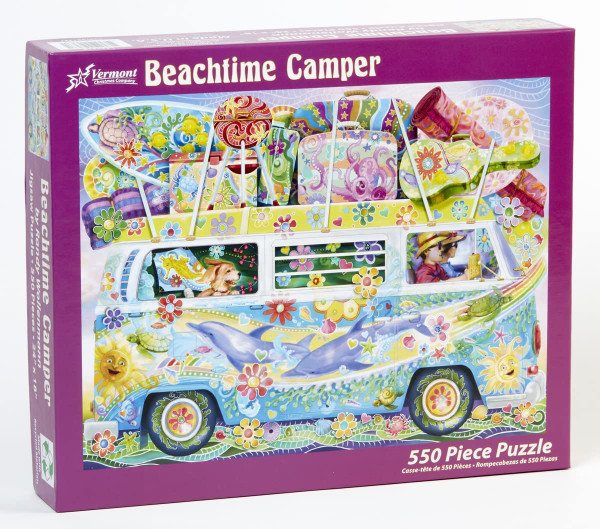 Vermont Christmas Company Jigsaw Puzzle, Beachtime Camper - 550 Piece (VC1237)