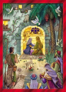 Vermont Christmas Company Boxed Christmas Cards, Peaceful Nativity (BRWPEN) 