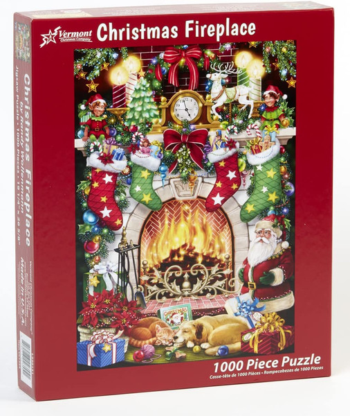 Vermont Christmas Company Jigsaw Puzzle, Christmas Fireplace - 1000 Piece (VC1224)