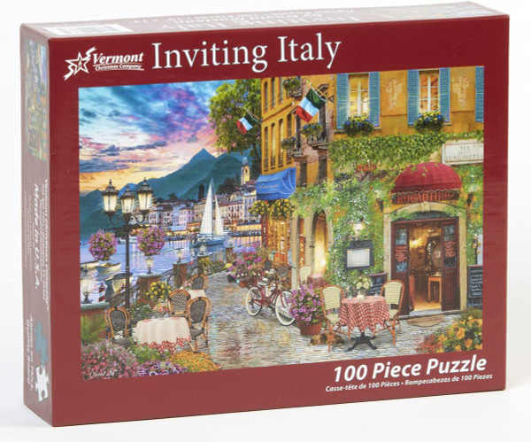 Vermont Christmas Company Jigsaw Puzzle, Inviting Italy - 100 Piece (VC1242)