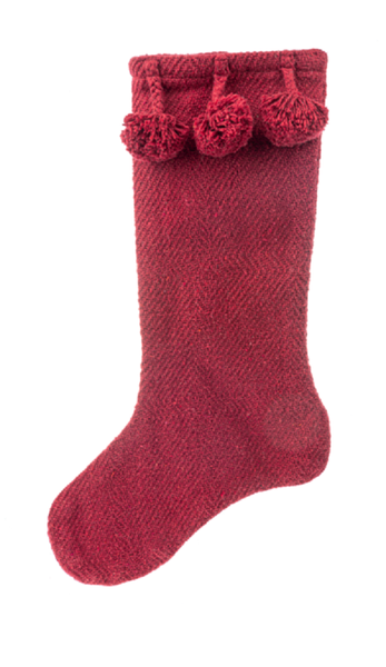 Midwest CBK Stocking with Pom Poms, Red (CX177608A)