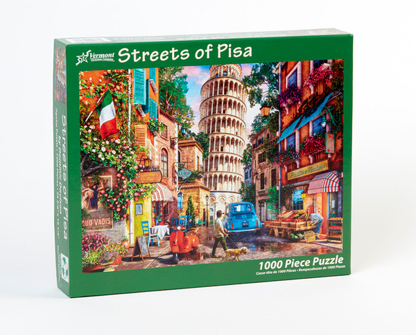 Vermont Christmas Company Jigsaw Puzzle, Streets of Pisa - 1000 Piece (VC1227)