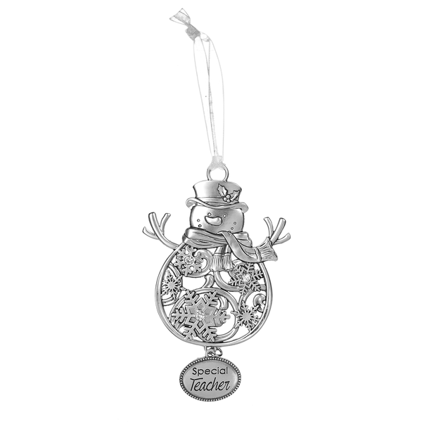 Ganz Snowflake Snowman Ornament - Very Special Teacher