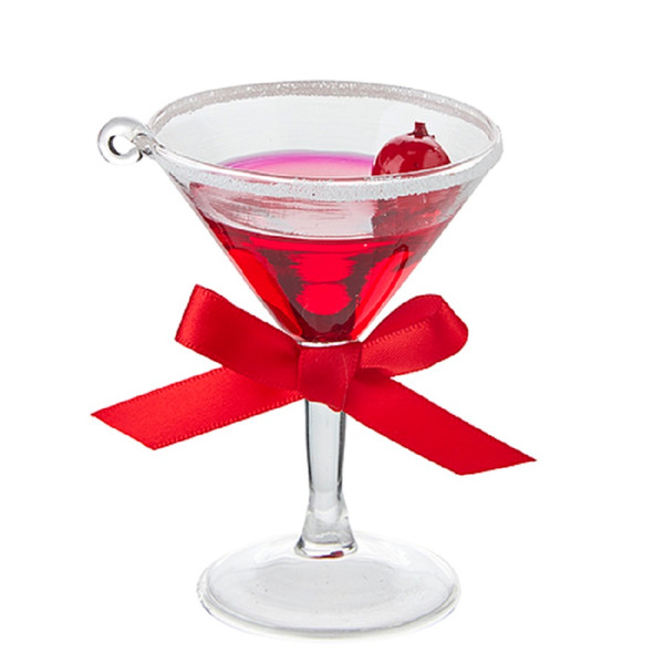 RAZ Imports Holiday Martini With Sugared Rim, 3.75" (4220867)