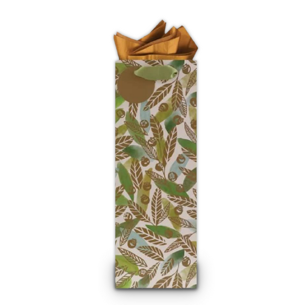 The Gift Wrap Company Bottle Bag, Winter Flora