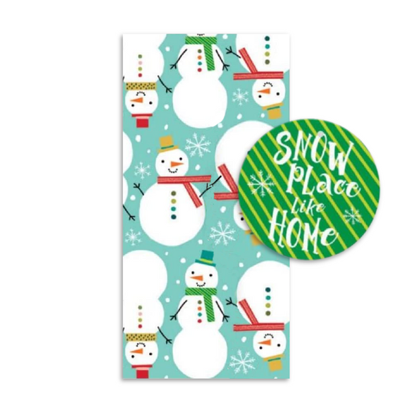 The Gift Wrap Company Gift Sack, Snowman Celebration (4740-07)