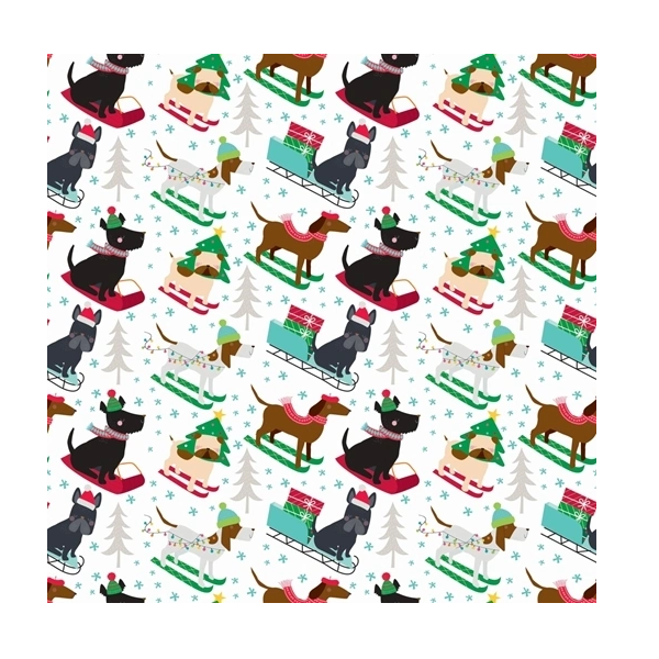 The Gift Wrap Company Jumbo Gift Wrap Roll, Doggin' Down The Hill (76-4767)