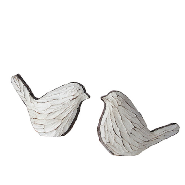 Raz Imports 5.25" White Washed Dove, Assortment of 2 (4211183)