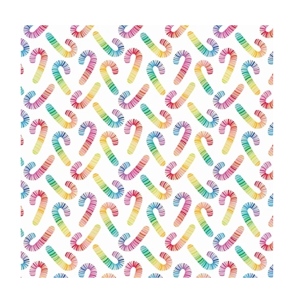 The Gift Wrap Company Jumbo Gift Wrap Roll, Rainbow Canes (96-4775)