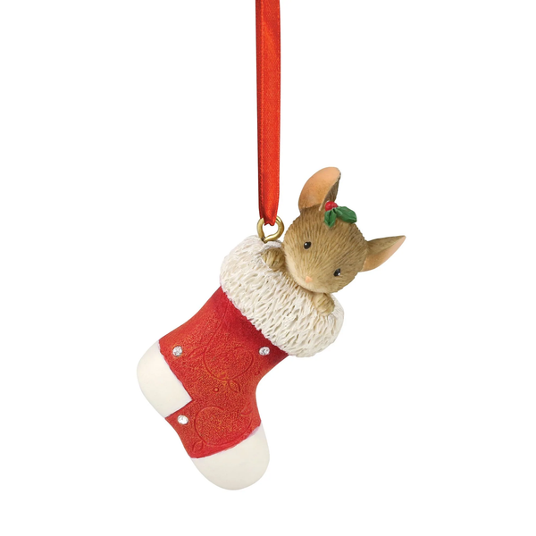 Enesco Tails with Heart, Santa Spy Ornament (6011559)