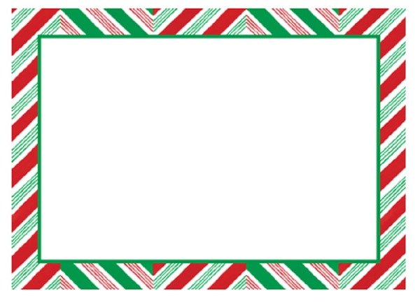 Caspari Self-Adhesive Labels, Candy Cane Stripes - Pack of 12 (LTAG123)