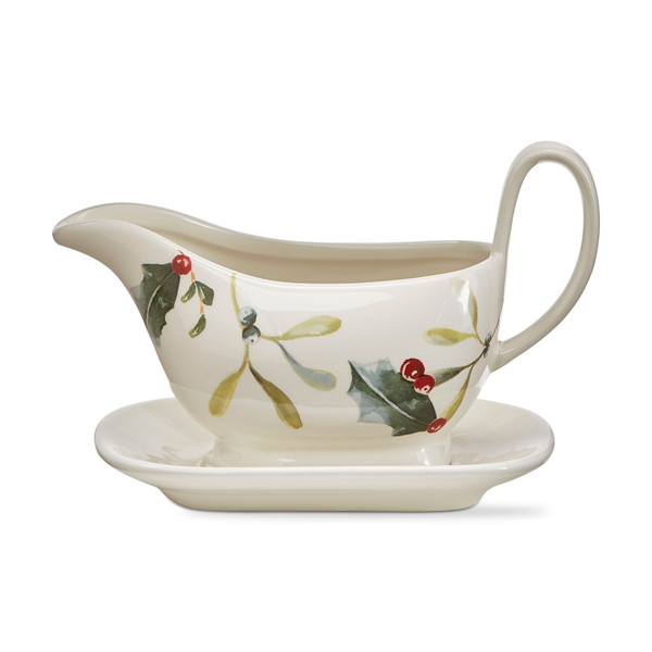 TAG Gravy Boat & Saucer, Winter Sprig (G15932)