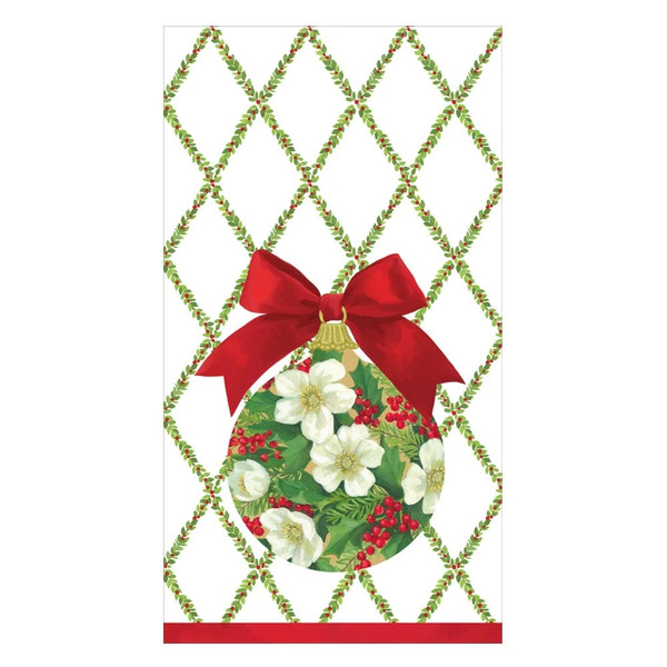 Caspari Paper Guest Towel Napkins, Ornament and Trellis - 2 Packs (17210G)