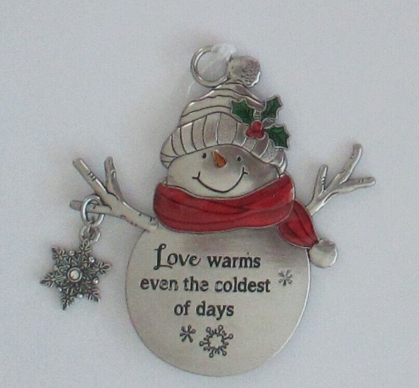 Ganz Ornament, Snowman - Love Warms (EX33112)