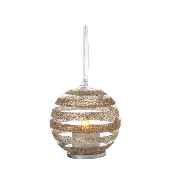 Ganz LED Ornament, Gold (LLX1356A)