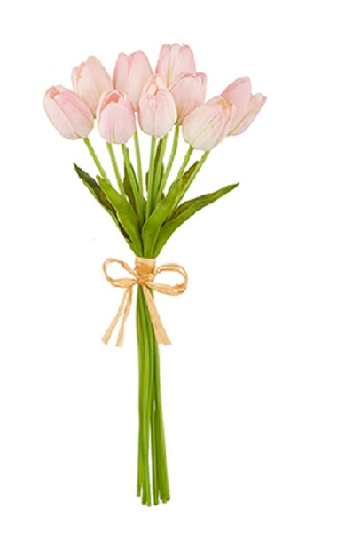 Raz Imports 15" Real Touch Tulip Bundle - Light Pink (F3702035B)