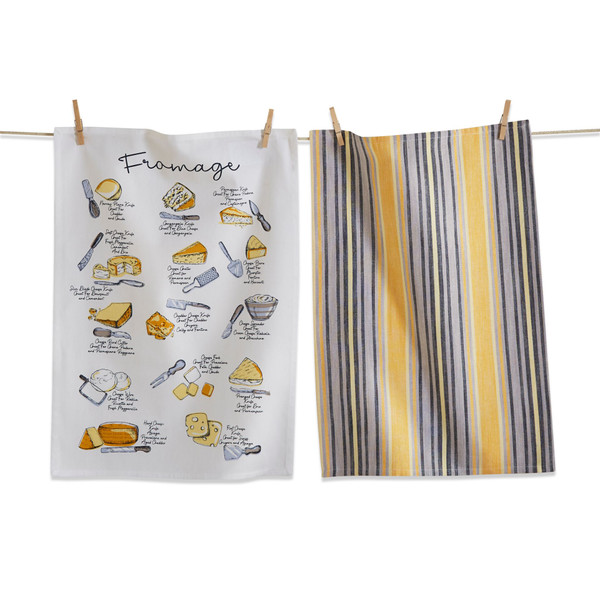 TAG Dishtowel, Fromage - Set of 2 (G16674)