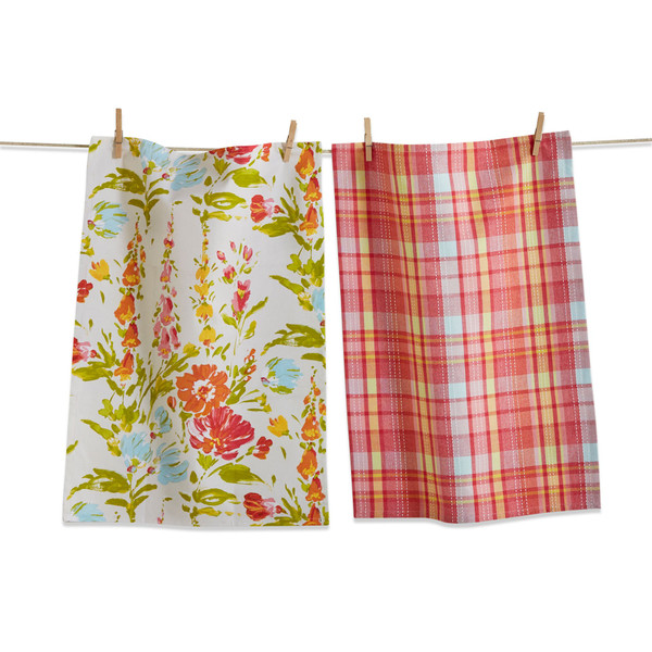 TAG Dishtowel, Bloom & Blossom - Set of 2 (G16724)