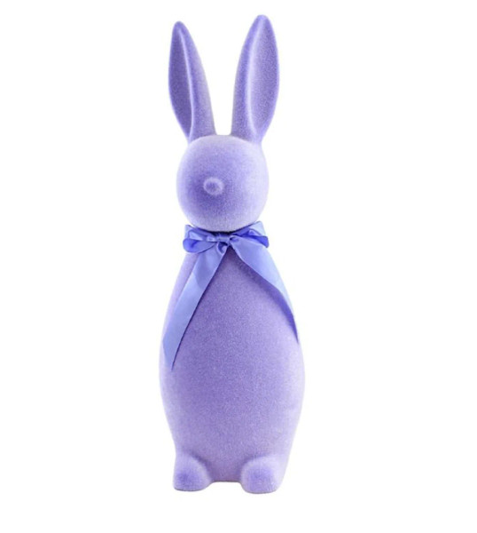 One Hundred 80 Degrees 27" Button Nose Bunny, Flocked - Lavender (WH0135E)