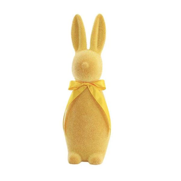 One Hundred 80 Degrees 16" Button Nose Bunny, Flocked - Yellow (WH0139A)