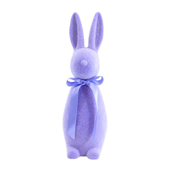 One Hundred 80 Degrees 16" Button Nose Bunny, Flocked - Lavender (WH0139F)