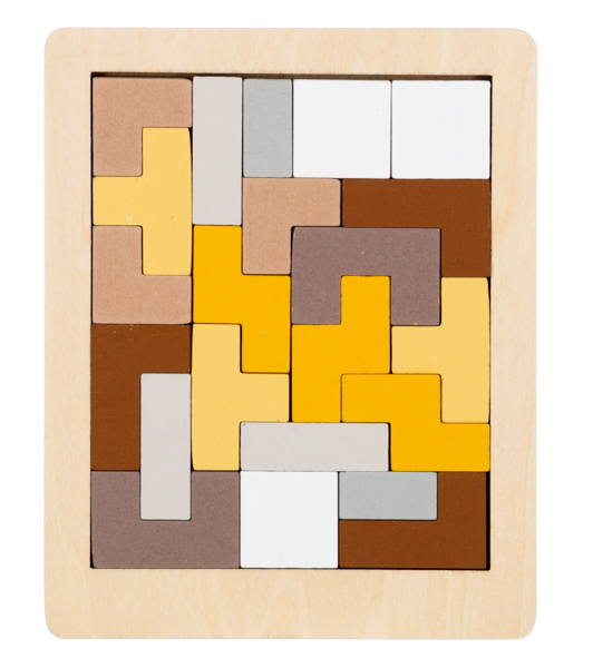 Ganz Wooden Puzzle, Rectangle - Yellow (H15058D)