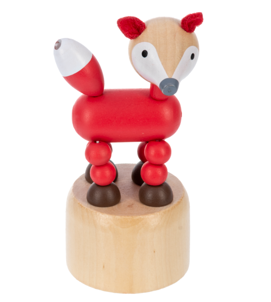 Ganz Push Puppet, Wooden Animal - Fox (H15169D)