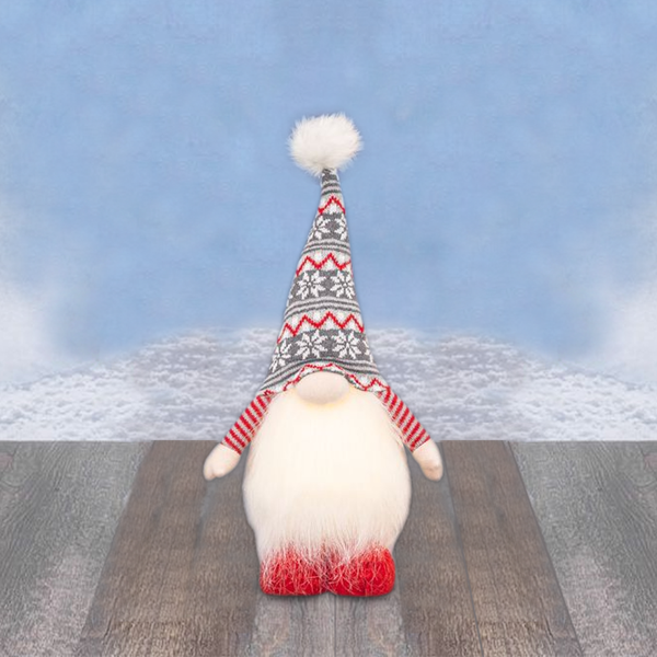 Hanna's Handiworks Arctic Gnome Stander With Lights, Gray Hat (12398B)