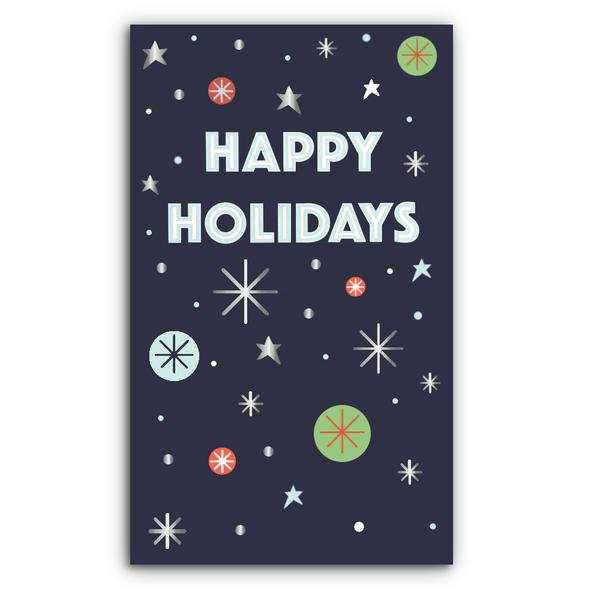 Papyrus Christmas Money & Gift Card Holders, Happy Holidays (Navy) - Pack of 8 (6961339)