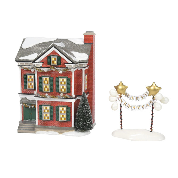 Department 56 Snow Village, Ready For New Year's Eve - Set of 2 (6011424)