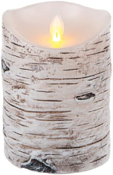 Ganz LED Wax Birch Pillar,  3x4" (ARG1346)