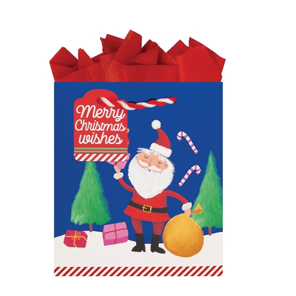 The Gift Wrap Company Small Gift Bag, Santas Folly (4936-01)