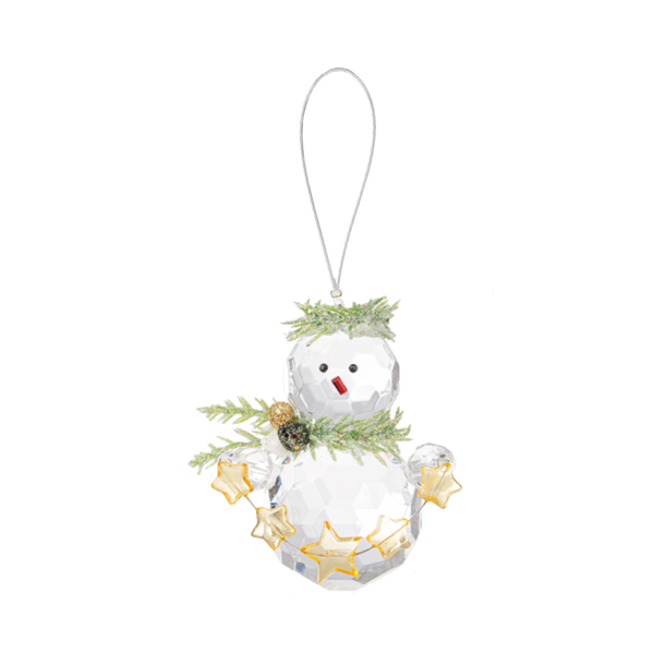 Ganz Teeny Mistletoe Snowman Ornament, Holding Stars (KK626A)