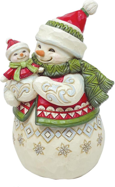 Enesco Jim Shore Figurine, Snowmom with Snowbaby Figurine (6012964)