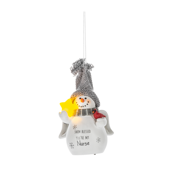 Ganz Light-Up Ornament, Snow Blessed You're My Nurse (EX23616)