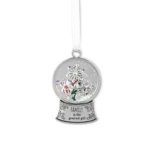 Ganz Snowglobe Ornament, Family Is The Greatest Gift (EX30554)