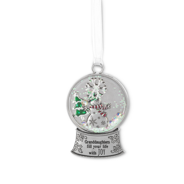 Ganz Snowglobe Ornament, Granddaughters Fill Your Life With Joy (EX30557)