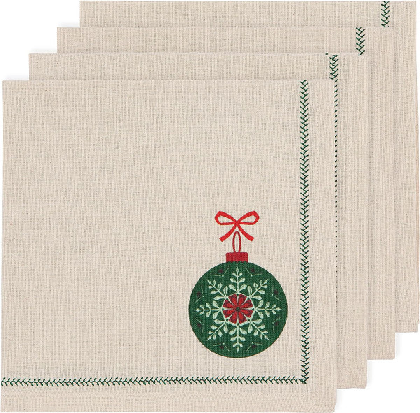 Now Designs Napkins, Good Tidings - Set of 4 (NNP1412D)