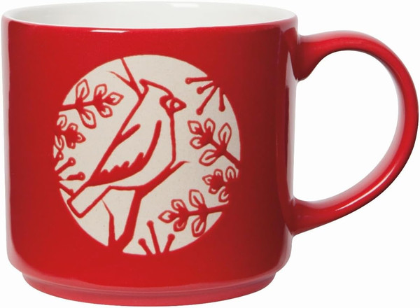 Now Designs Stacking Mug, Good Tidings Cardinal (NMG1427D)